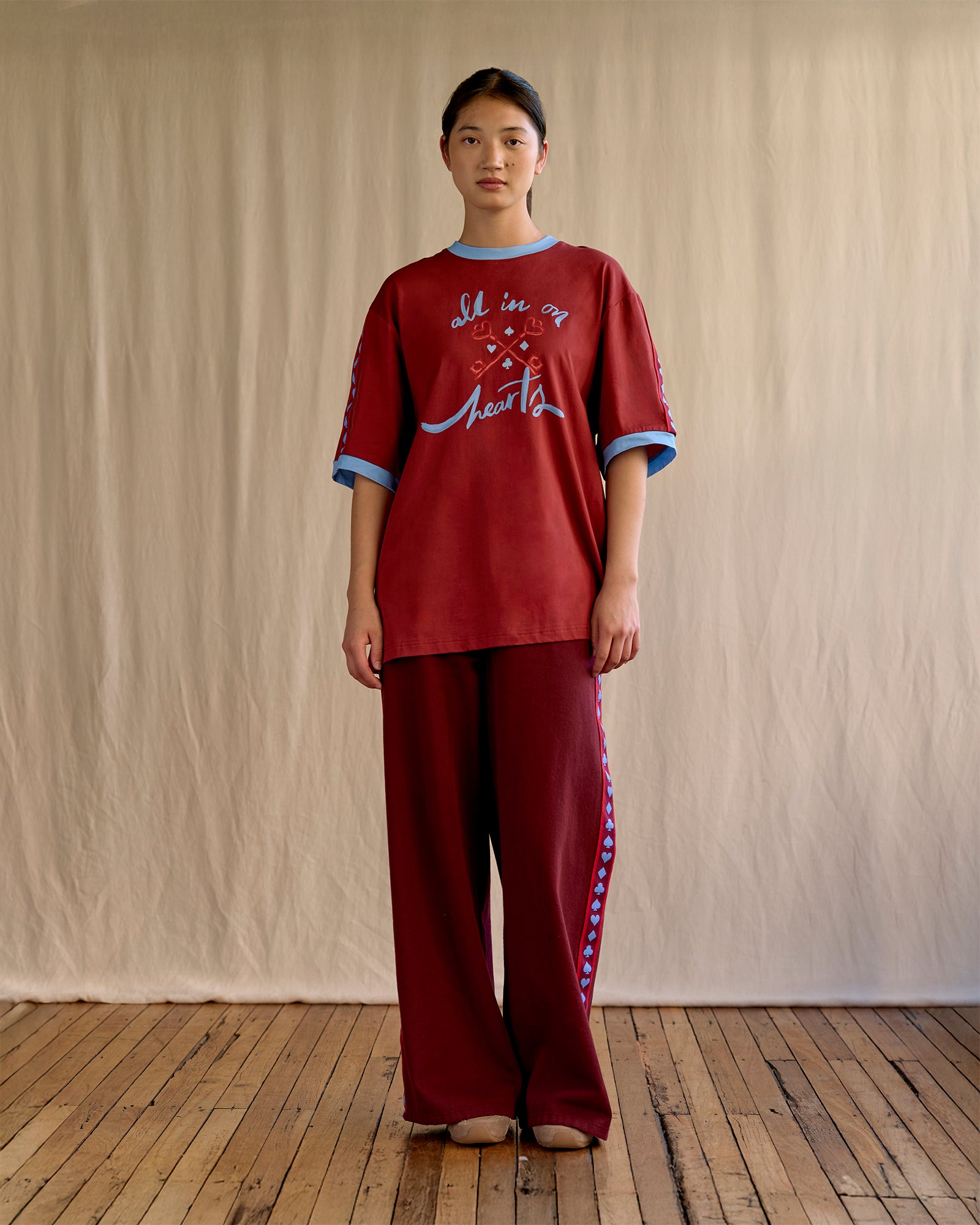 All in on Hearts - Oversized Tee