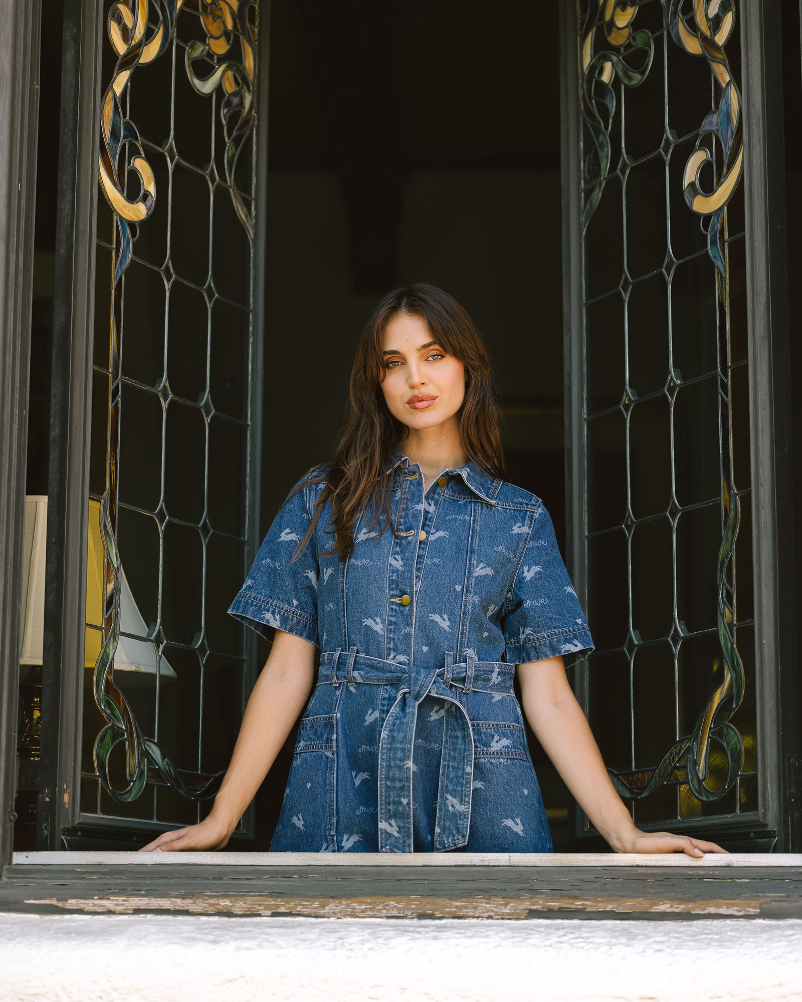 Royal Match - Denim Mini Dress