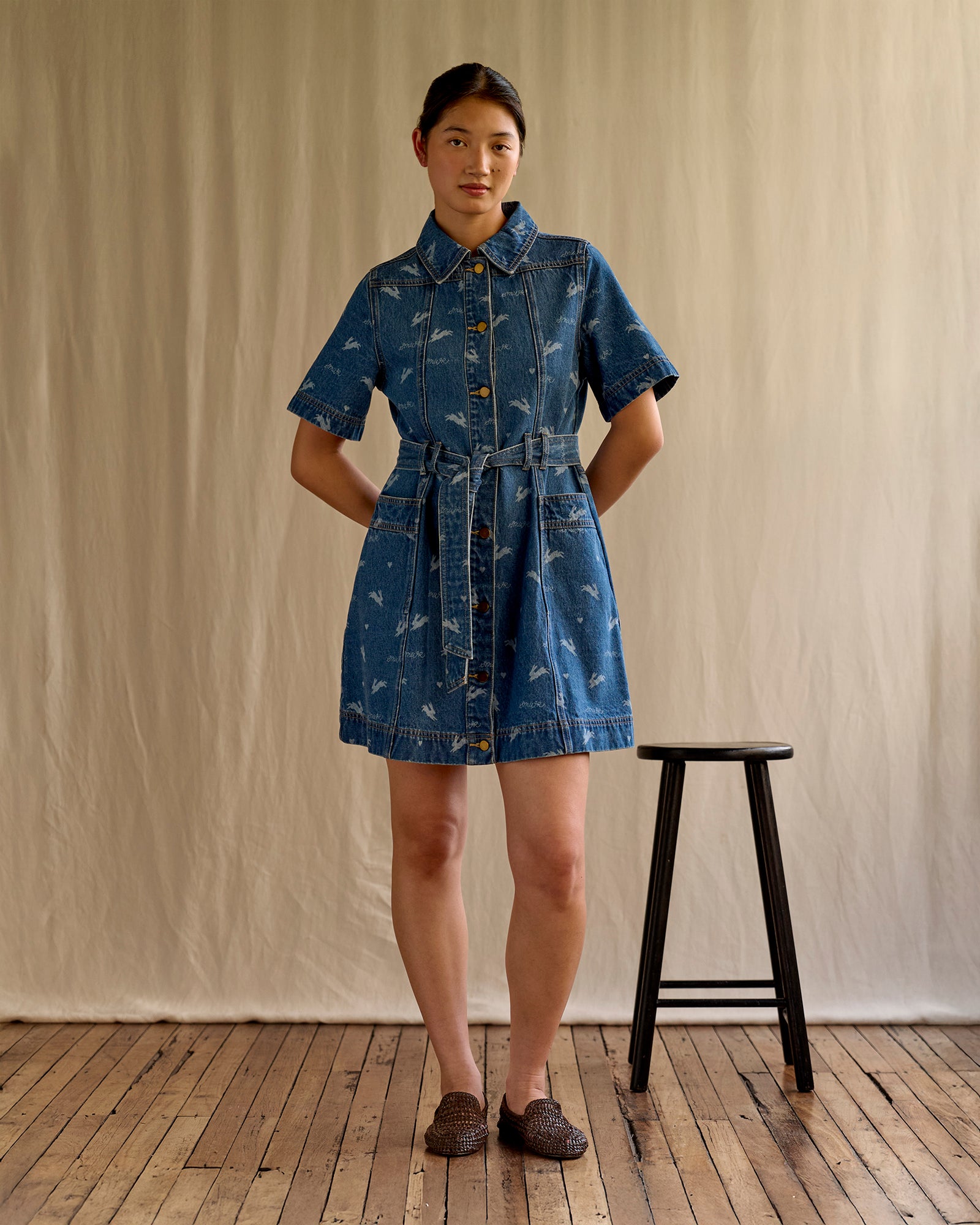 Royal Match - Denim Mini Dress