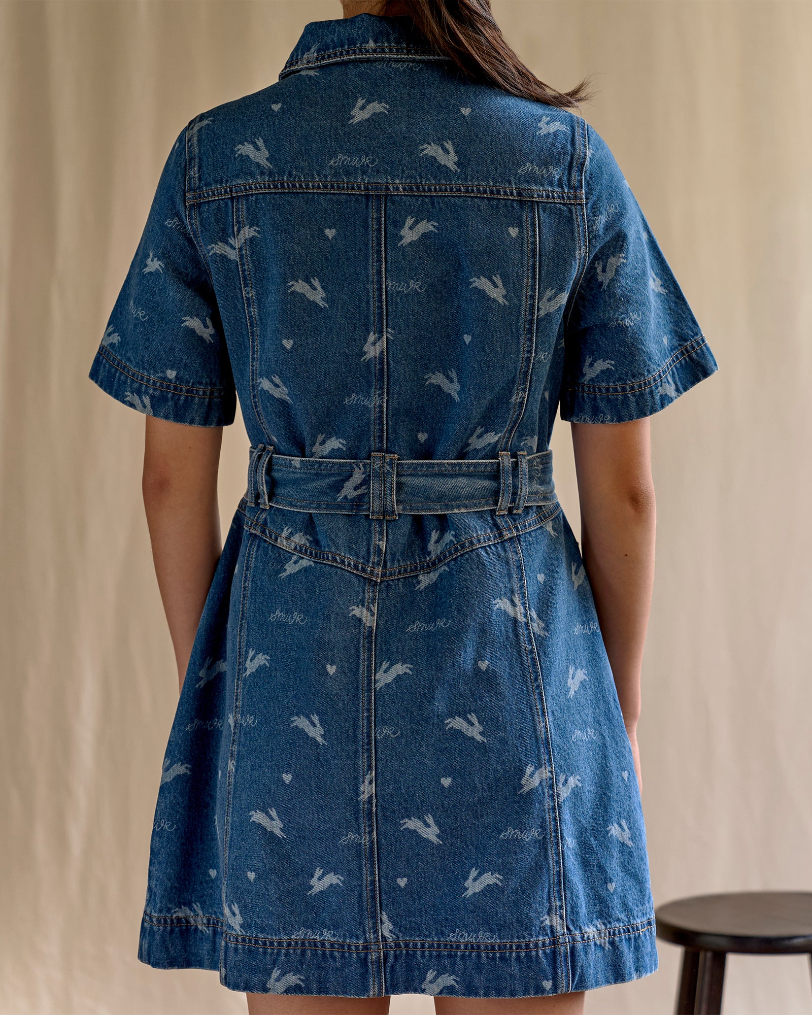 Royal Match - Denim Mini Dress