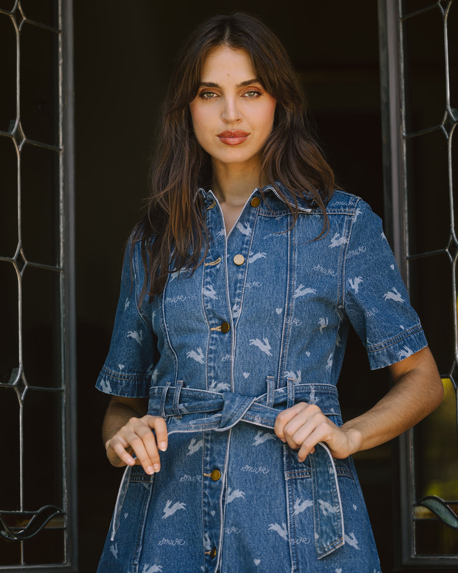 Royal Match - Denim Mini Dress