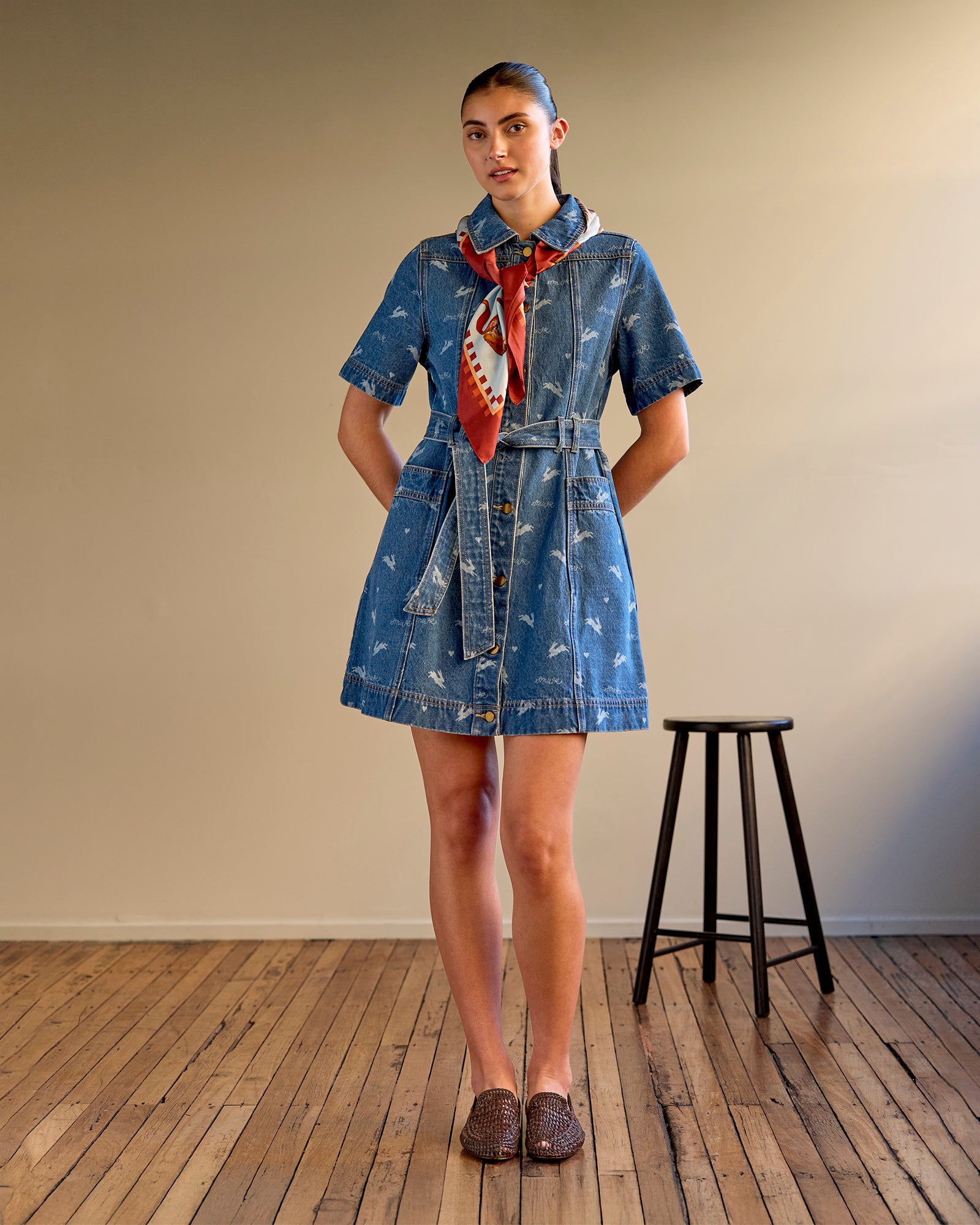 Moon Court - Silk Scarf